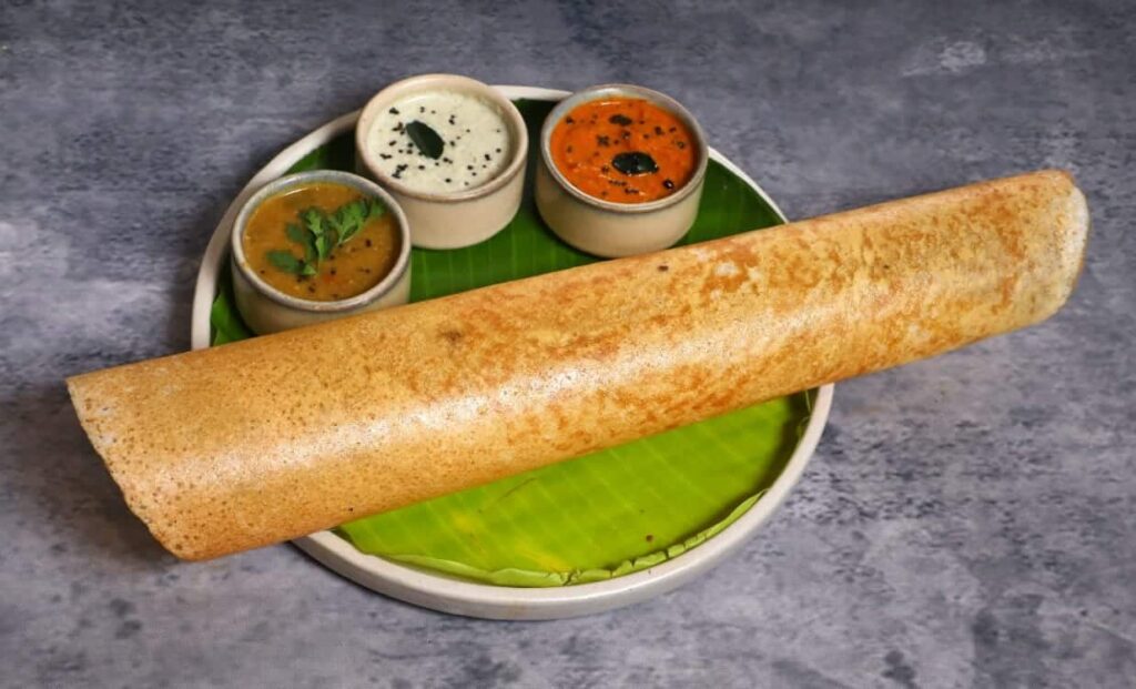 Crispy Kerala Dosa with Sambar