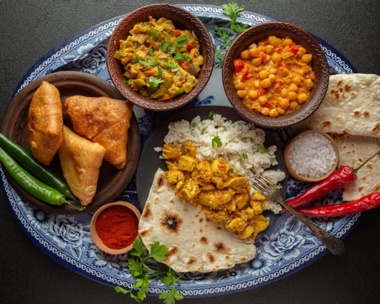 A Spread of Halal Food.