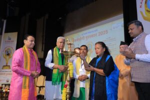 Daimari recieved Karmayogi Award by My Home India.