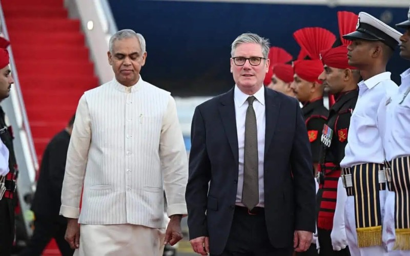 UK Prime Minister Starmer arrives in India