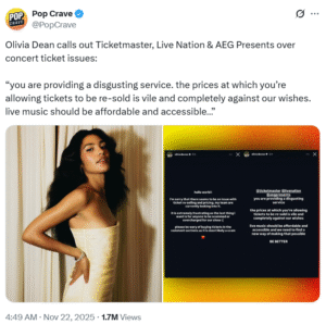 British singer Olivia Dean is gearing up for her upcoming second concert tour, The Art of Loving.