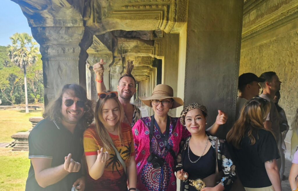 Visitors experience Angkor Wat as a crossroads of Asia’s civilizational history.