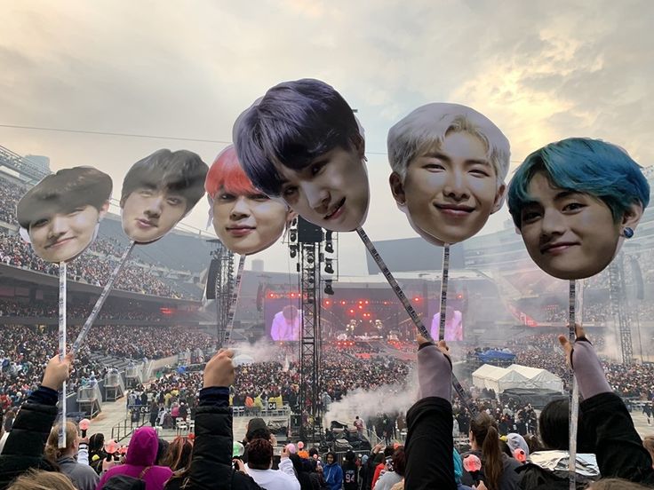 K-Pop idols and their beloved fandom.