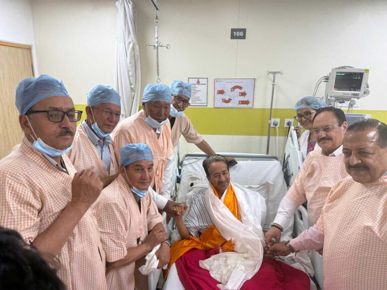Sonam Wangchuk at Medanta Hospital.