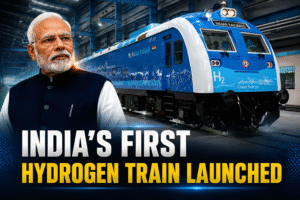 India’s first hydrogen train launched by PM Modi.