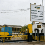 Cargo Complex entrance at Jinnah International Airport in Karachi after the Karachi Plane Crash involving a K2 Airways Boeing 737 cargo aircraft. (Source: Reuters)