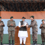 Rajnath Singh Honoured by Army Officers at Kargil Vijay Diwas.