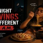 A person eating noodles giving in to late night cravings.