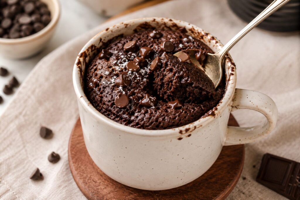 Mug chocolate cake for late night cravings.