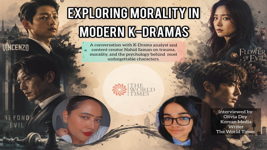 Featured image exploring morality in modern K-dramas through iconic characters and an interview with Nahid Saman.