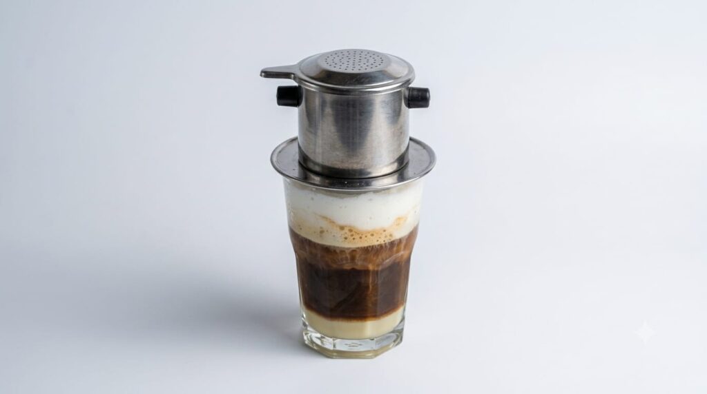 Vietnamese salt coffee, representing the Vietnamese modern cuisine.