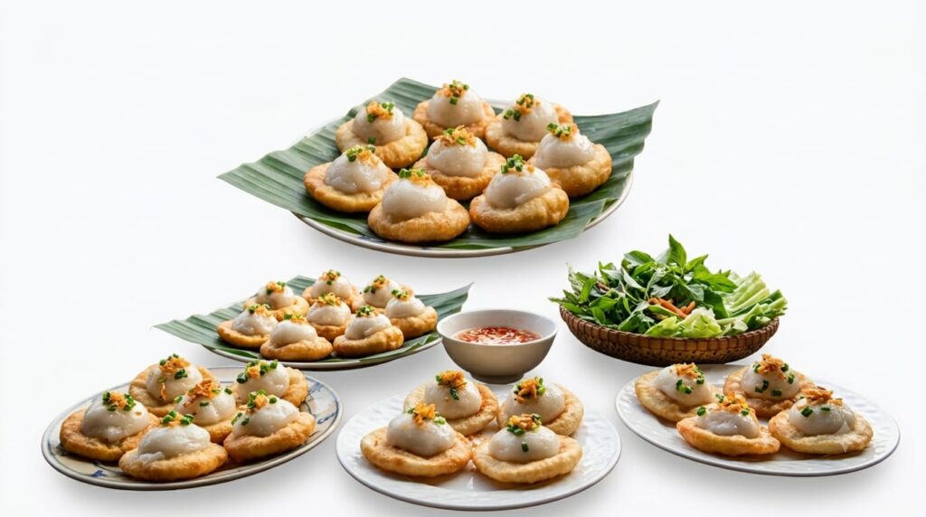 Banh it ram dumplings showcasing Vietnamese modern cuisine.