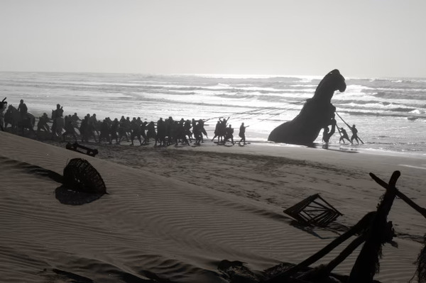A still from the Trojan Horse scene in ‘The Odyssey’.