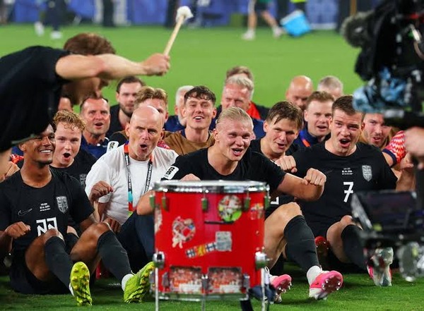 Erling Haaland leading the Viking row at FIFA.