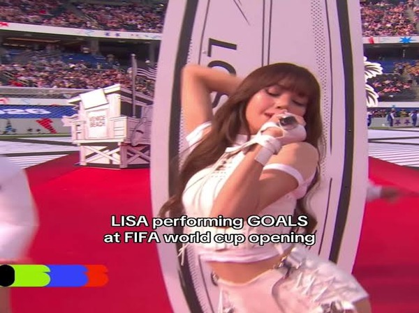 K-Pop idol Lisa Manobal from BLACKPINK performing at the World Cup 2026 opening ceremony