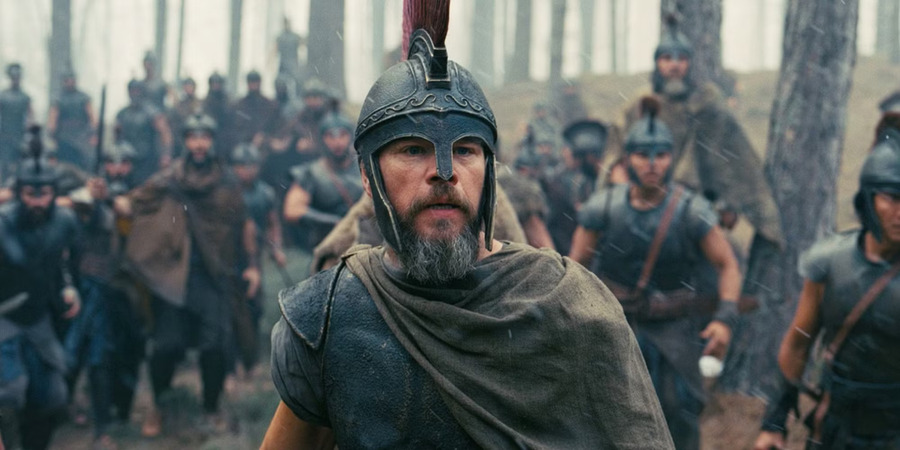 Matt Damon as the epic hero Odysseus in 'The Odyssey'.
