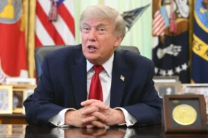 U.S. President Donald Trump speaking after the Birthright Citizenship ruling, following the Supreme Court's decision to uphold constitutional protections for birthright citizenship.