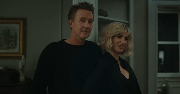 Pina and Hawk clad in black in ‘The Invite’.