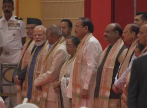 PM Modi at the Independence Day reception.