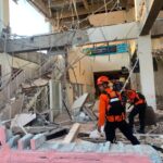 Indonesia earthquake damages buildings in Flores.