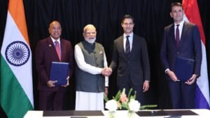 PM Modi at Tata Electronics ASML semiconductor deal signing.