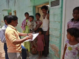 Census 2027 officials collect household information.