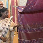 President Murmu Examines Handloom Textiles on National Handloom Day.